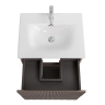 База под раковину BELBAGNO UNO-600-2C-SO-СO подвесная с фрезерованными ручками по всей длине фасада с двумя выкатн. ящ., Бежевый матовый, 600x455x608, UNO-600-2C-SO CO