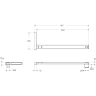 Душевая перегородка BELBAGNO UNO-L-1-TB-90-BR-GM 900x2000 мм Оружейная сталь