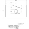 Столешница 80 см Marmo Crema Opaco BELBAGNO KEP-80-MCO-W0